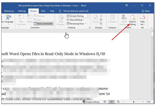 How To Stop Microsoft Word Opening Files In Read Only Mode In Windows Trinity Test Site 4227